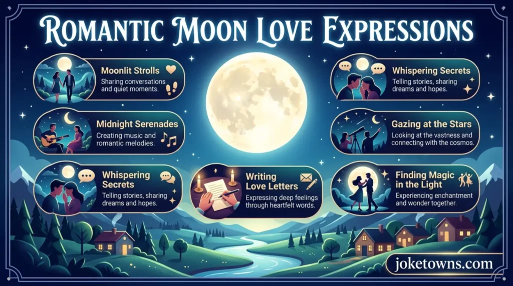 Romantic Moon Love Expressions