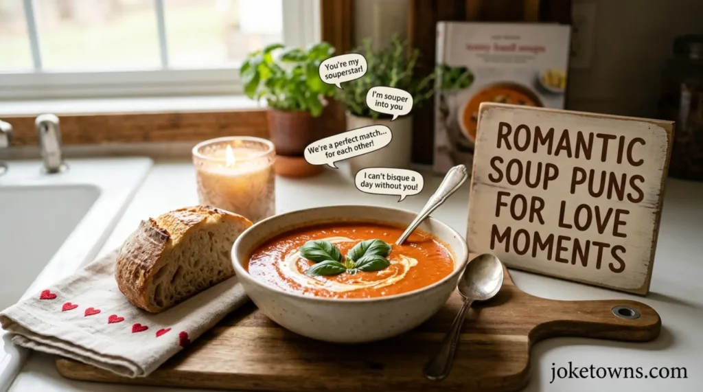 Romantic Soup Puns for Love Moments
