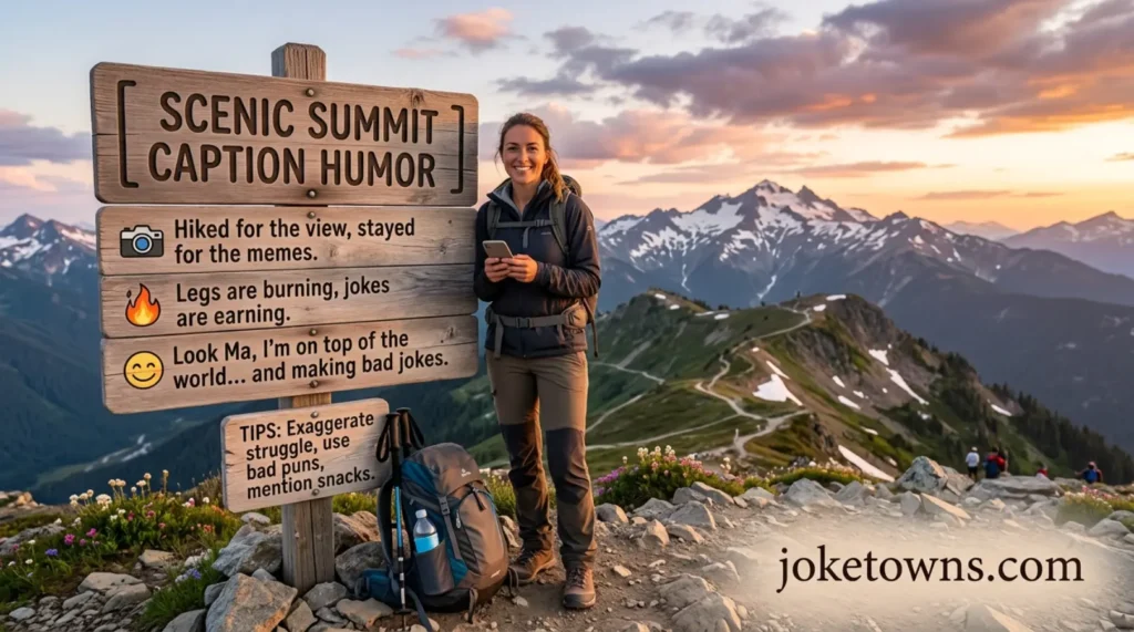 Scenic Summit Caption Humor