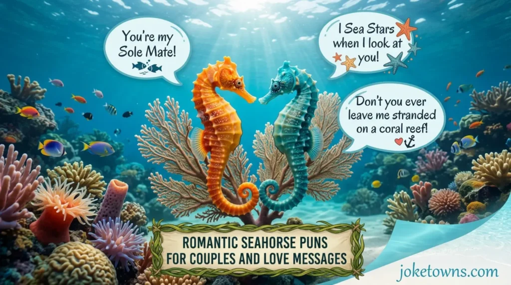 Romantic Seahorse Puns for Couples and Love Messages