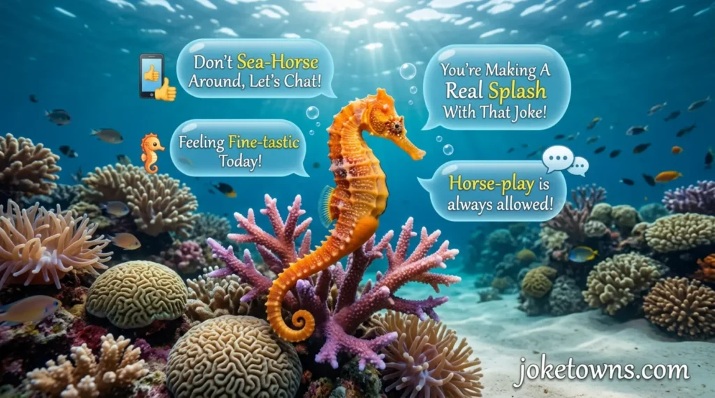 Seahorse Puns for Group Chats and Texting Fun