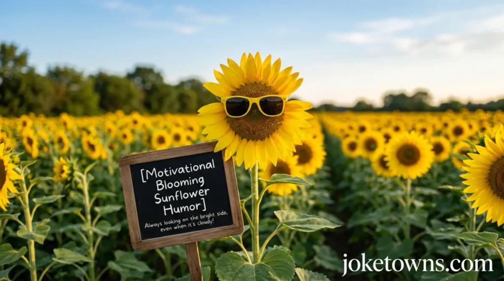 Motivational Blooming Sunflower Humor