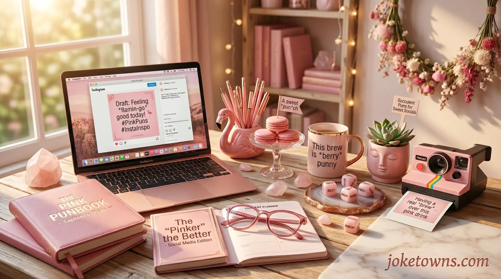 Cute Pink Puns for Instagram Captions