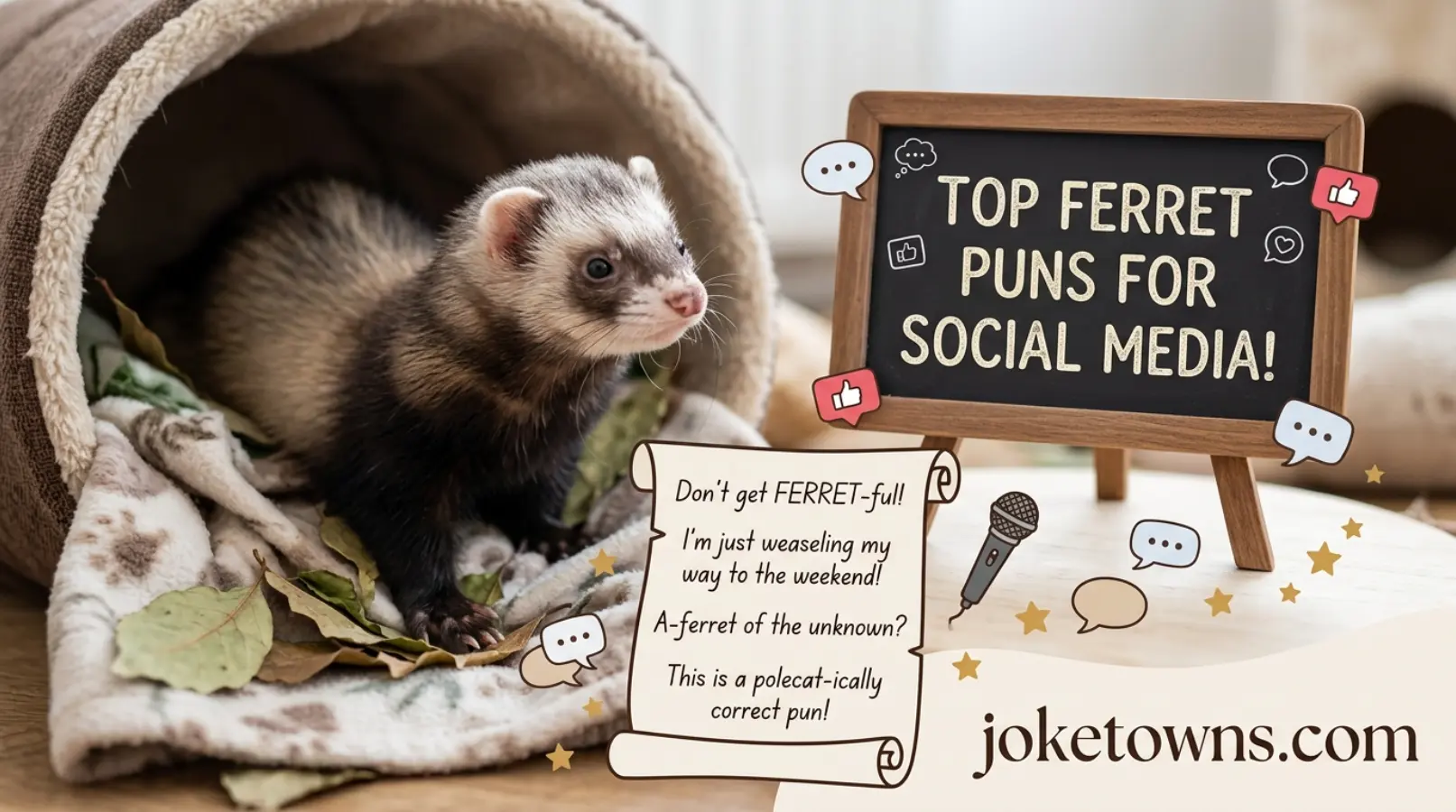 Top Ferret Puns for Social Media